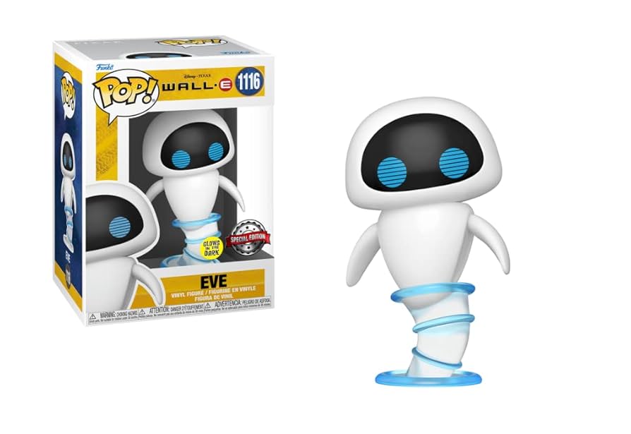 Amazon.com: Funko Pop! Disney: Wall-E - Eve Flying - Glow in